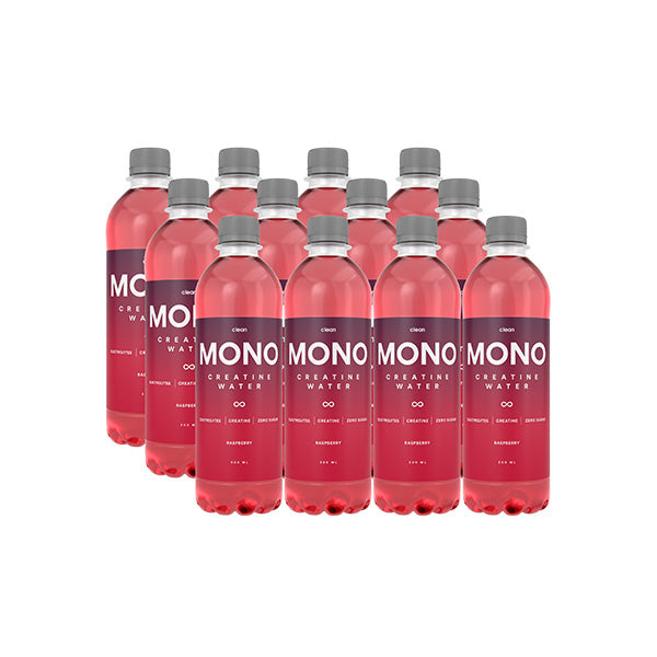 Clean MONO Creatine Water – Raspberry (2,5 g kreatin + elektrolyter)