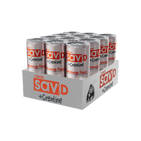 Clean Sav:D + Creatine – Lemorange Punch (2,5 g kreatin) 12-pack