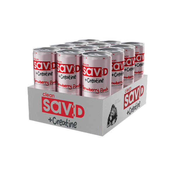 Clean Sav:D + Creatine – Strawberry Punch (2,5 g kreatin) 12-pack