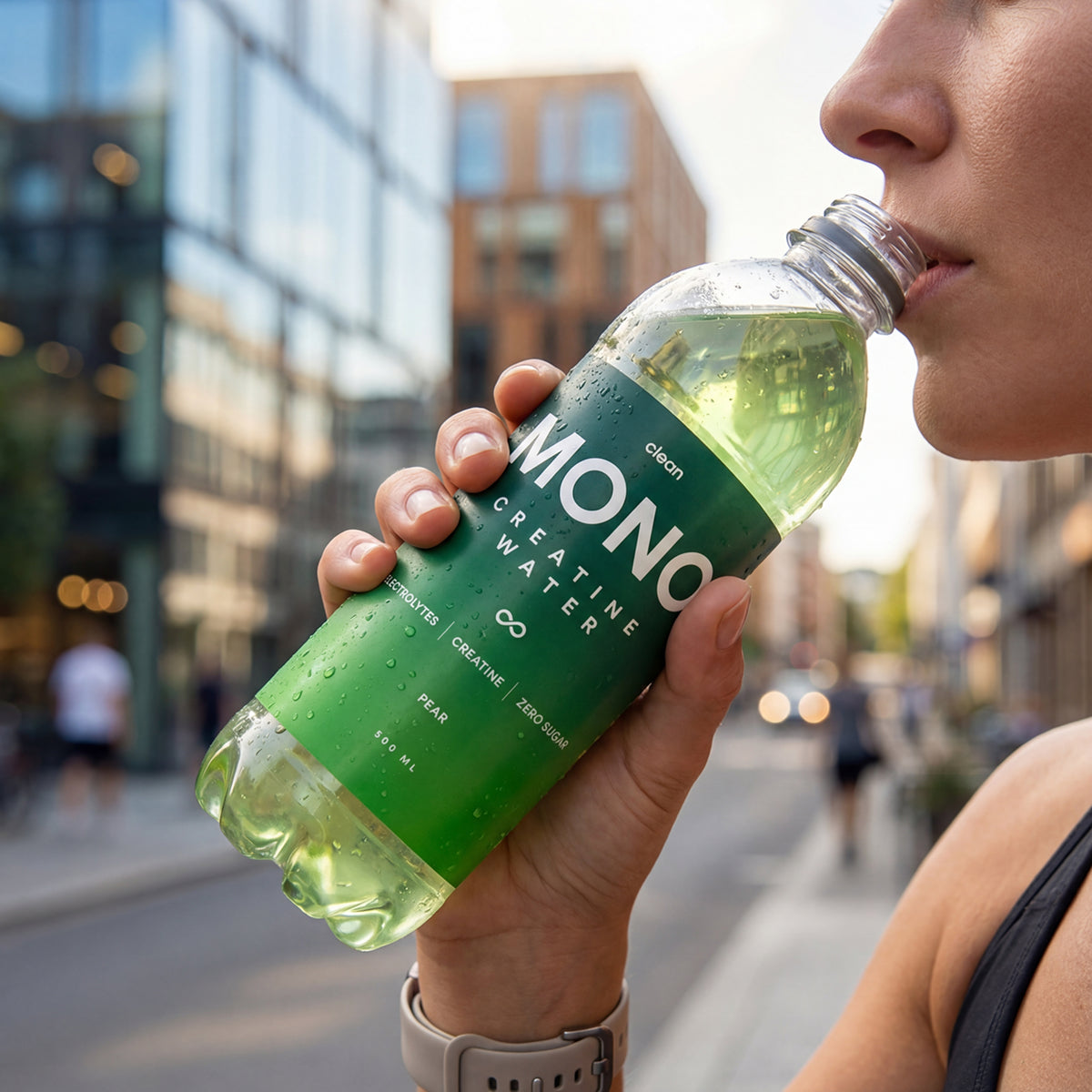 Clean MONO Creatine Water – Pear (2,5 g kreatin + elektrolyter) 12-pack
