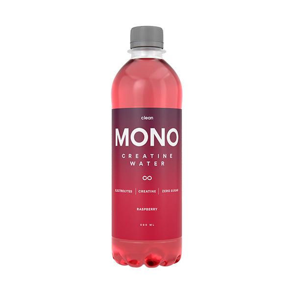 Clean MONO Creatine Water – Raspberry (2,5 g kreatin + elektrolyter)