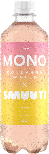 Clean MONO Collagen Water Peach, i samarbete med Smuuti